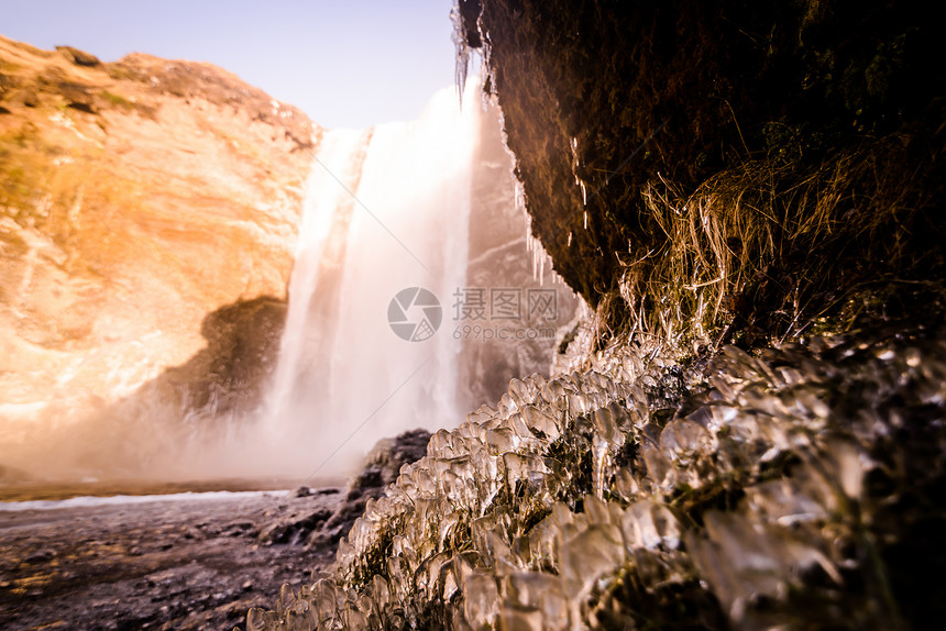 Skogafos瀑布冰岛维克图片