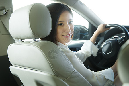 女性驾车幸福高清图片素材