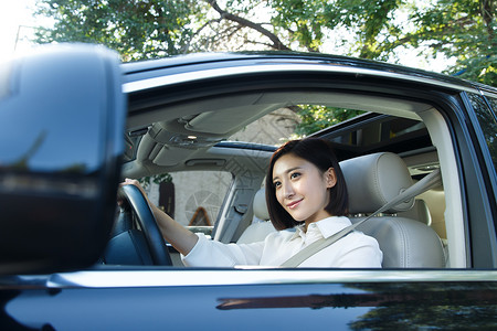 汽车青年女人开车女性高清图片素材
