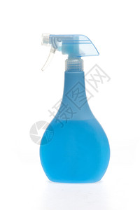 蓝色主视觉家务劳动图片视觉效果留白静物喷雾瓶背景