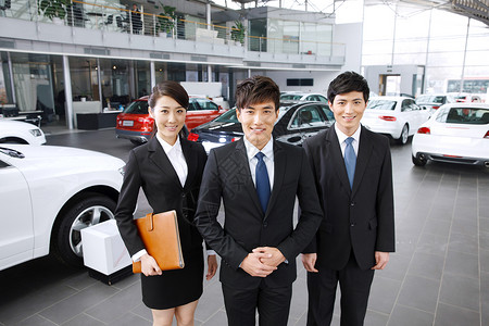 商业活动汽车销售人员人际关系高清图片素材