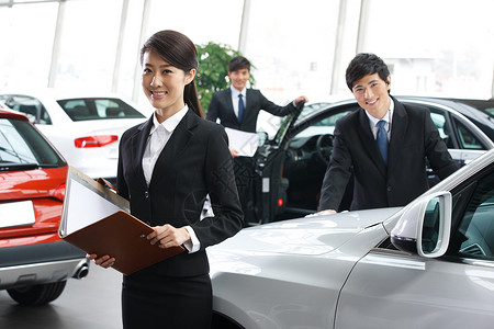 商业活动汽车销售人员文档高清图片素材