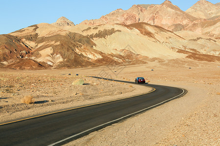 美国西部道路地质学环境旅途汽车广告背景图背景