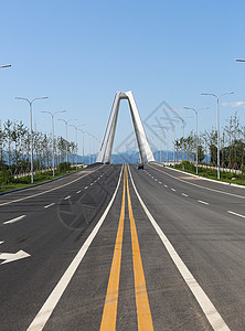 地形主干路桥北京未来科技城道路背景图片