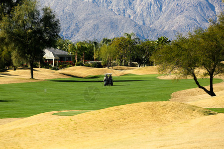 加利福尼亚山高尔夫球车高尔夫球场图片