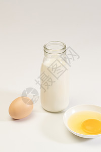 营养早餐鸡蛋和牛奶图片