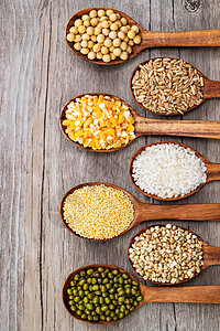五谷杂粮传统荞麦米高清图片