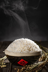 一碗热气腾腾的米饭图片