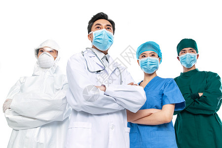 戴口罩女护士戴着口罩的医务工作者背景