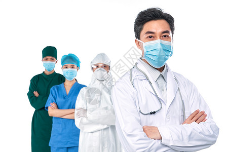 防护服戴着口罩的医务工作者图片