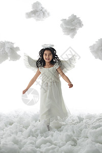 摄影图片视觉效果儿童快乐的小天使玩耍图片