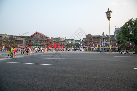 当地著名景点街道摄影北京前门大街中国高清图片素材