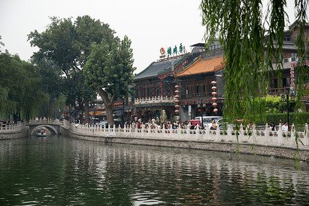 桥橱窗湖北京后海酒吧街图片