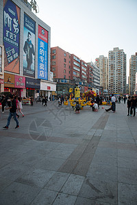 风景楼群街道购物中心高清图片素材