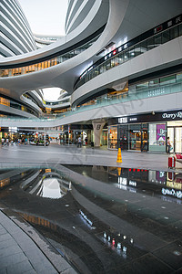 滨水商业街北京银河SOHO的内部场景背景