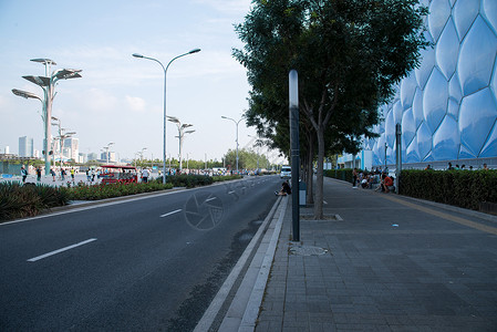 奥运游泳奥林匹克运动场奥运体育场北京游泳中心水立方背景