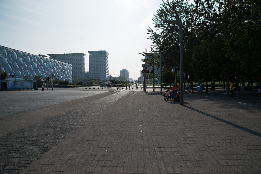奥体中心广场北京游泳中心水立方图片