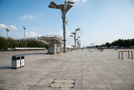 北京奥运村北京体育馆鸟巢背景