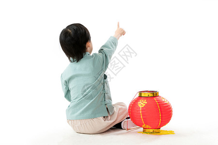 儿童PNG可爱的小男孩坐在地上玩耍背景