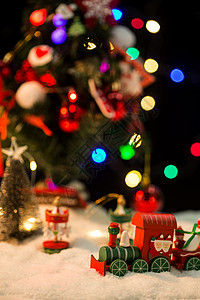 旋转身木马游乐场光斑传统庆典圣诞节静物背景