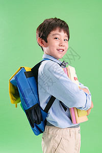 背书包的快乐小学生图片