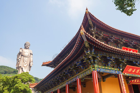 公园雕像江苏省无锡灵山大佛背景