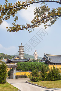 亚洲佛教公园江苏省无锡灵山大佛建筑特色高清图片素材