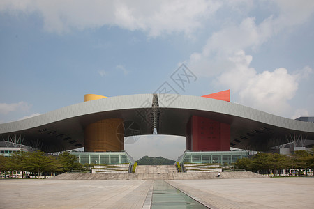 大型公共建筑广东省深圳城市建筑背景