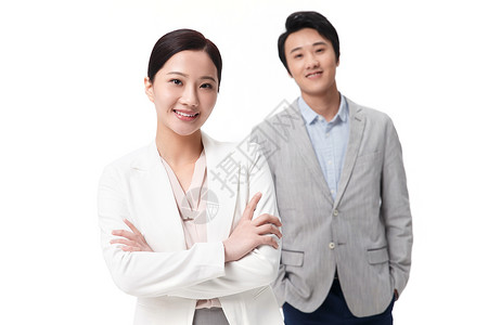 东方人户内东亚两个青年商务人士办公室职员高清图片素材
