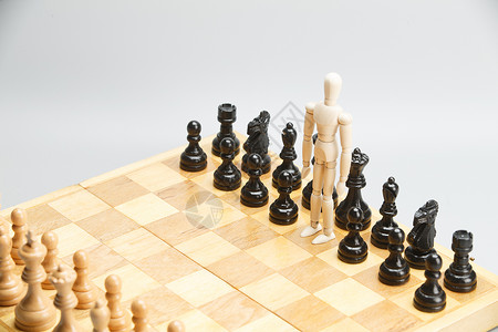 人工智能视觉图片视觉效果静物智能象棋创意背景