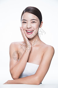 亚洲人亚洲青年女人妆面肖像图片