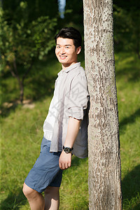 彩色图片亚洲周末活动青年男人肖像休闲装高清图片素材