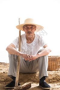丰收幸福老年人农民肖像高清图片