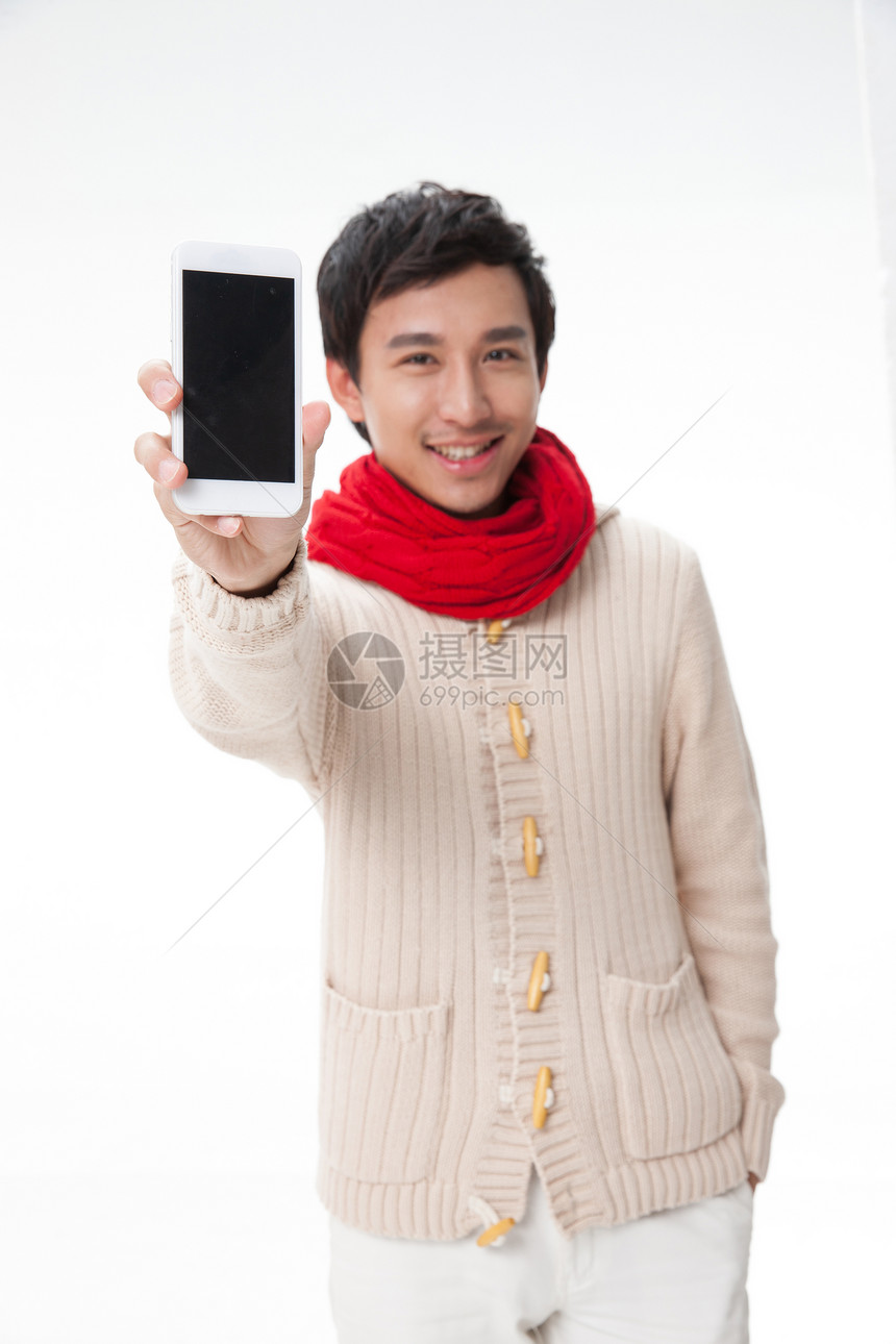 欢乐青年人活力拿手机的年轻人图片