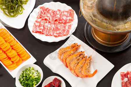 多样新年餐饮文化涮羊肉锅高清图片素材