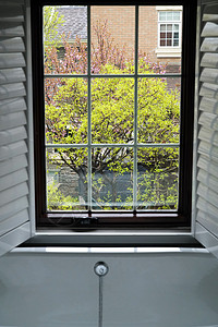 摄影庭院园林窗户高清图片