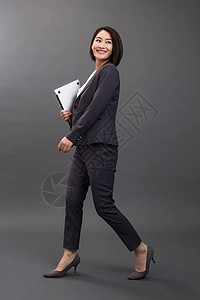 快乐的青年商务女人中国人高清图片素材