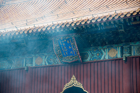 旅游雕刻都市风景北京雍和宫寺庙高清图片素材