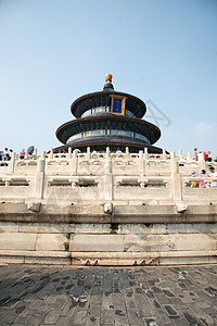 砖地环境首都北京天坛祈年殿建筑外部高清图片素材