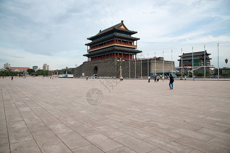 都市风景历史环境保护北京前门城楼建筑外部高清图片素材