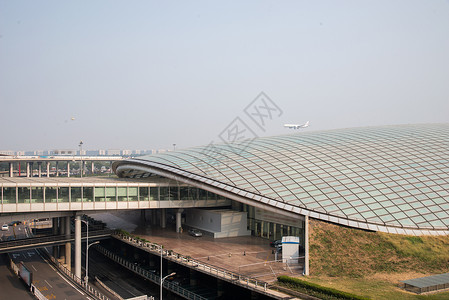建筑结构美景航空业北京首都国际机场背景图片