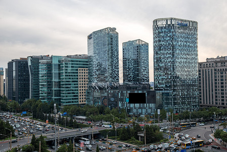 房地产东二环建筑特色北京市东直门建筑群高清图片