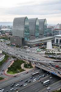 大楼建造交通高层建筑高架桥北京西直门立交桥背景