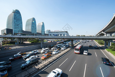 旅游目的地道路立交桥北京西直门建筑群图片