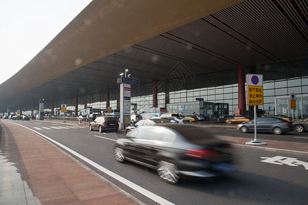 无人繁荣建筑结构北京首都国际机场背景图片