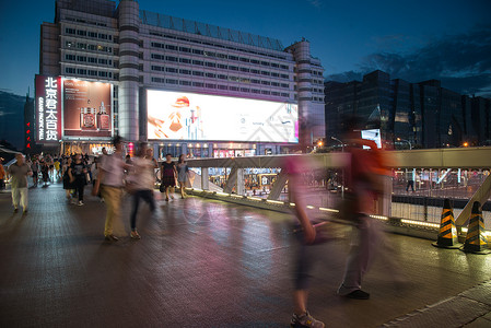 摄影培训海报图片摄影人造建筑发展北京商业街夜景背景