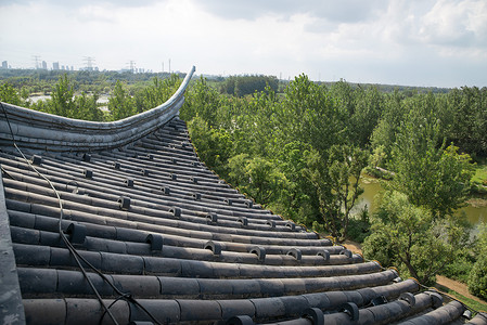 树云背景元素风光城市江苏省淮安淮河老街背景