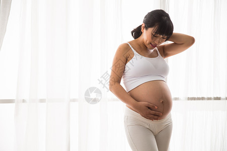 健康生活方式身体保养健康的幸福的孕妇图片