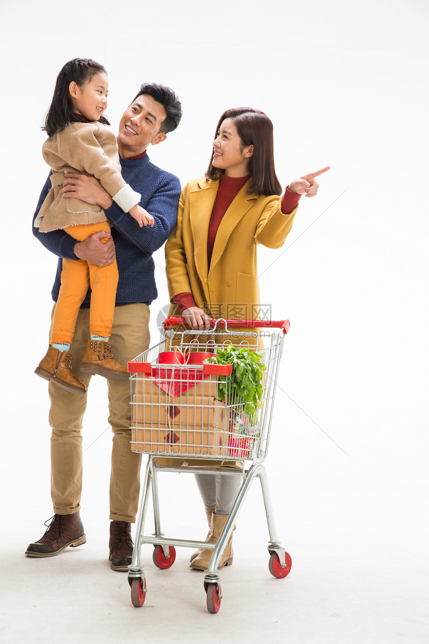健康生活方式成年人休闲装快乐家庭购物图片