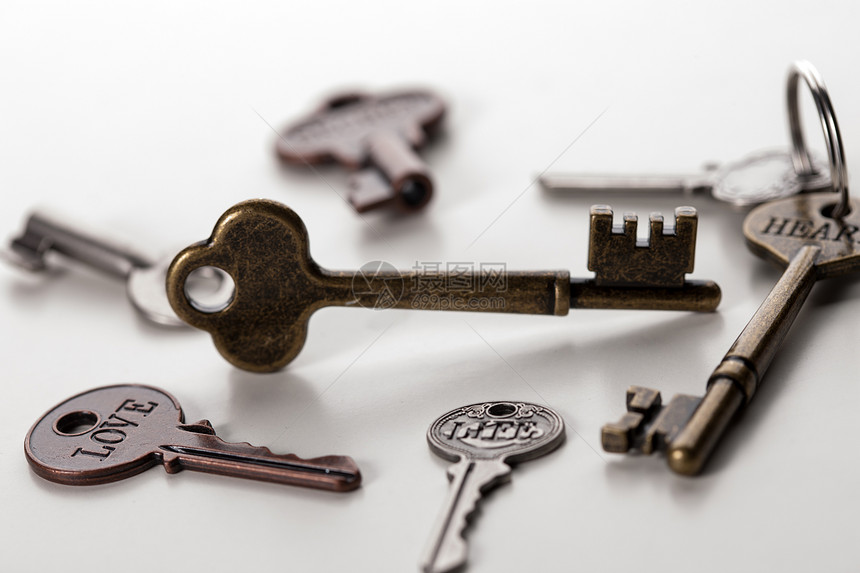 钥匙圈古董钥匙图片